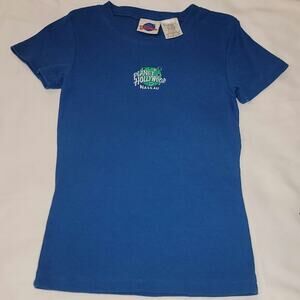 Vintage Planet‎ Hollywood Nassau Blue T-Shirt Size M Medium Retro 90s